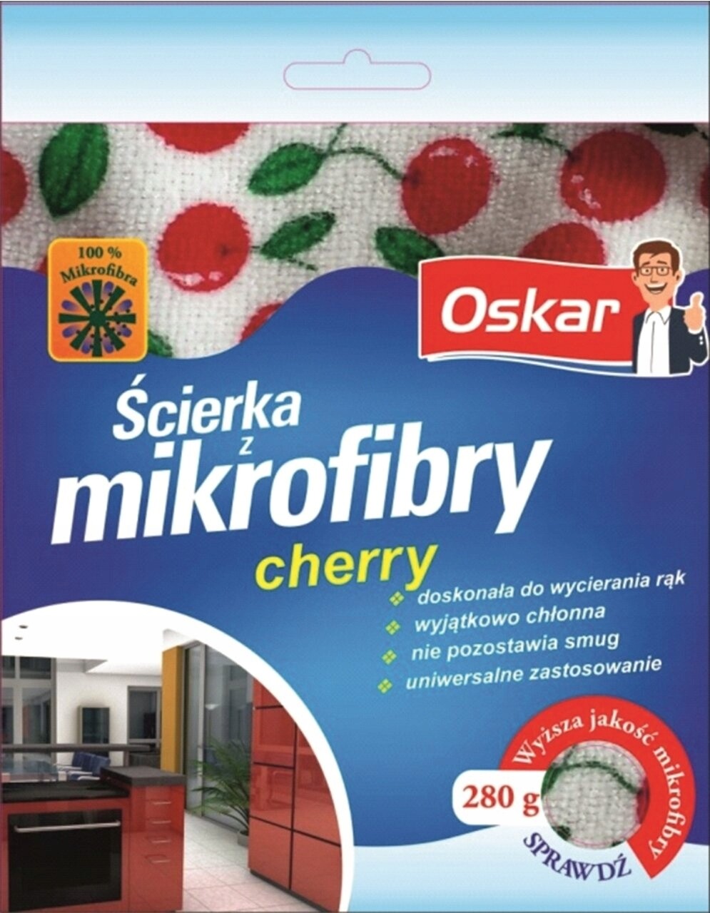 9X Oskar, Utěrka Cherry 34x34 cm