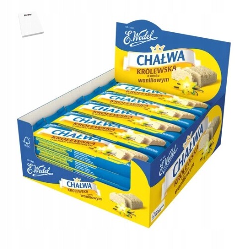 Chalva královská vanilková 1 kg (20 ks x 50 g) E.Wedel Shipsy Block
