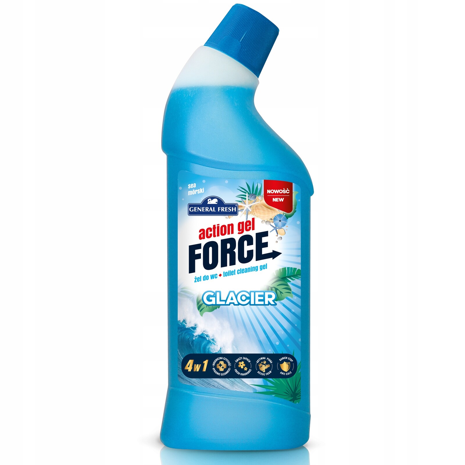 7X General Fresh Force Action Gel Mořský Gel na Wc 1L