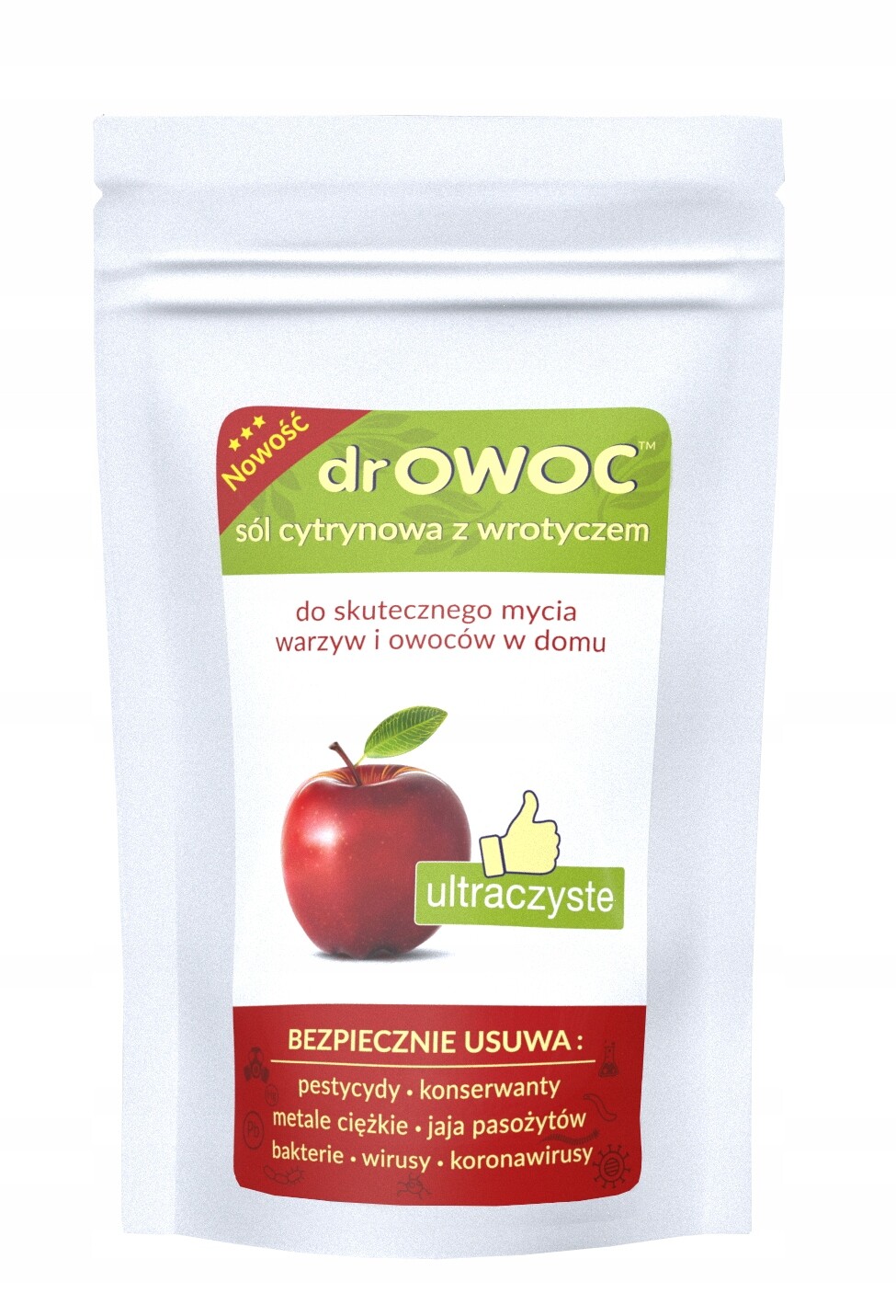 6x Dr Owoc, Sůl na mytí ovoce a zeleniny, 300 g
