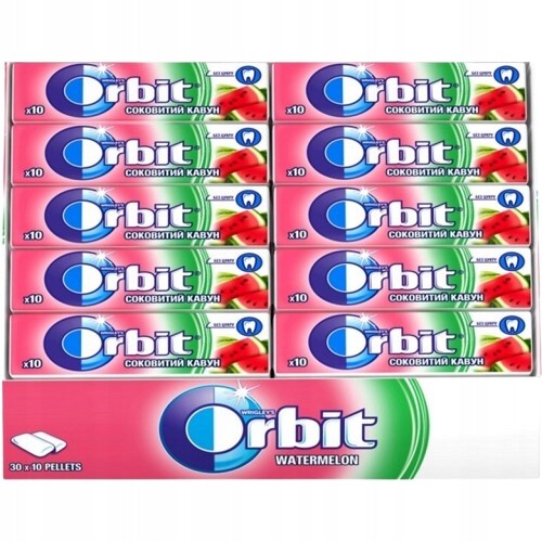Žvýkačka Orbit Watermelon Flavour melounová 14g/30ks