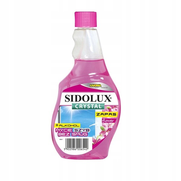 7X Sidolux, Crystal, Tekutina na sklo, květ, zásoba, 500 ml