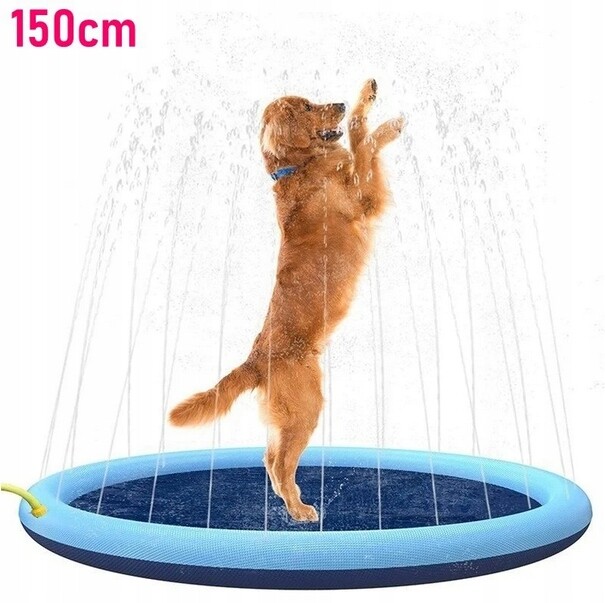 Chladicí a postřikovací vodní podložka pro psy a děti Fontána 150 cm