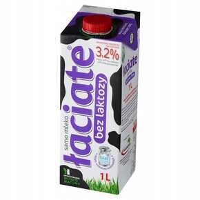Mléko Uht Łaciate Bez Laktózy 3,2 % 1 l Sm Mlekpol sada 12kusů karton