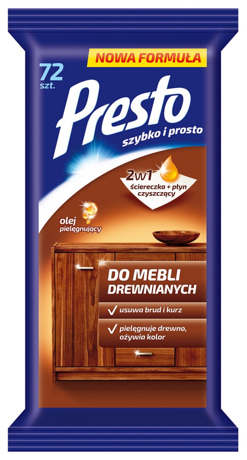 8X Presto Utěrky na dřevěný nábytek 72 ks