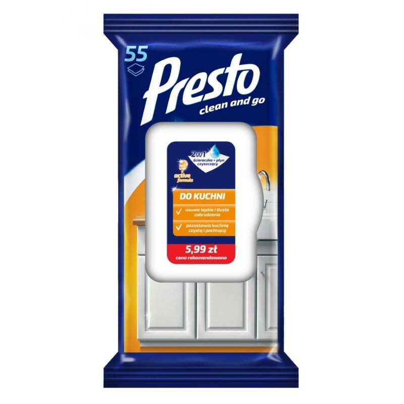 8 x Presto Kuchyňské utěrky Pop Up 55 kusů