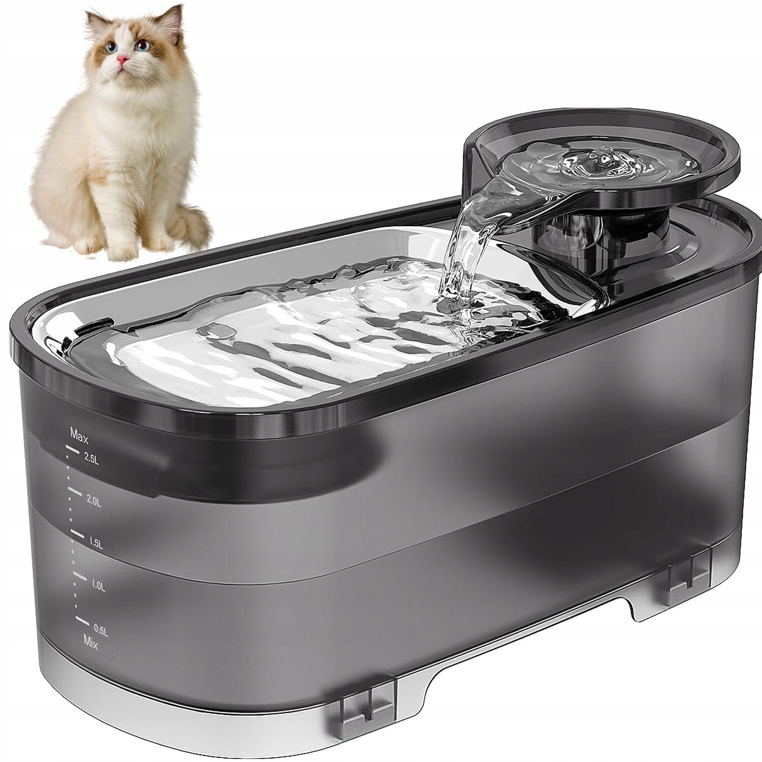 Automatická Napáječka Fontána Pro Kočky Psa 2 Režimy Čistící Filtr