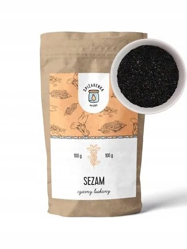 7x Sezam Černý na sushi a saláty Zrno loupané přírodní Spiżarenka