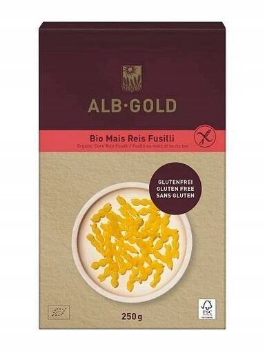 5 x Alb-gold Těstoviny (kukuřičné rýžové) fusilli bezlepkové Bio 250 g
