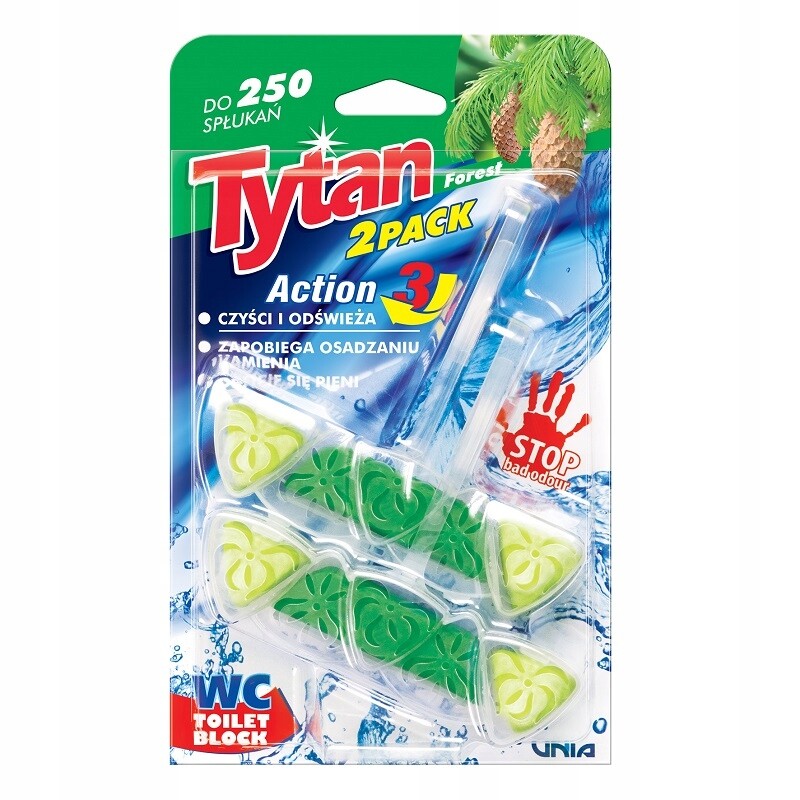 7X Tytan Přívěsek na Wc Action3 Forest Duopak 2x 40g