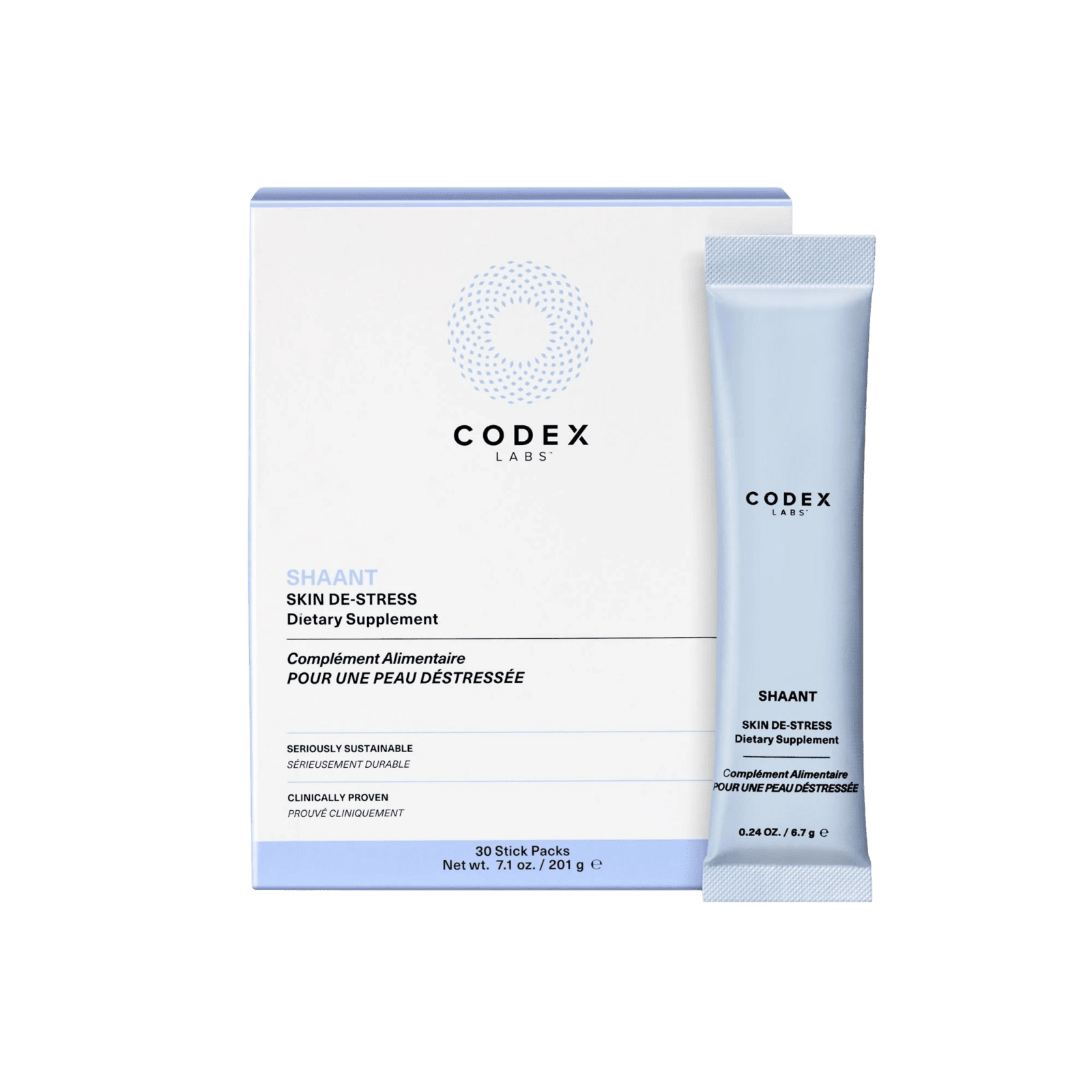 CODEX LABS SHAANT Skin De-Stress Dietary Supplement 30 sáčků