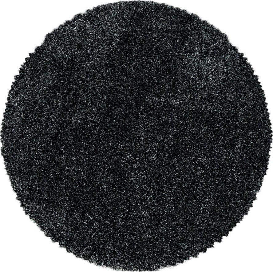 Antracitový kulatý koberec ø 80 cm Fluffy – Ayyildiz Carpets