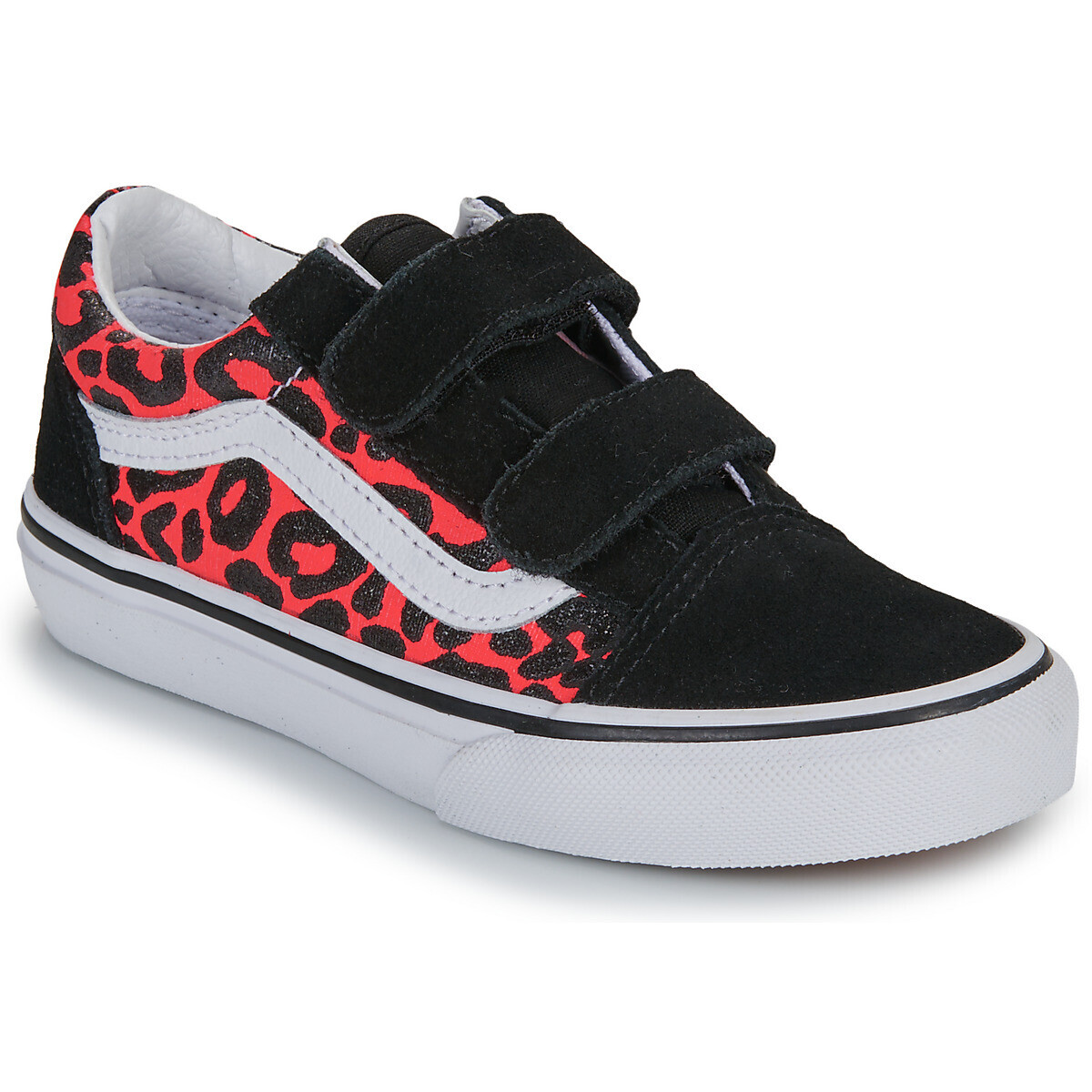 Vans  Old Skool V GLITTER LEOPARD Diva Pink  Černá