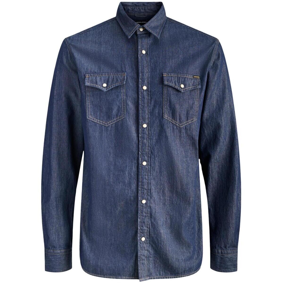 Jack & Jones  JJESHERIDAN L/S NOOS 12138115  Modrá