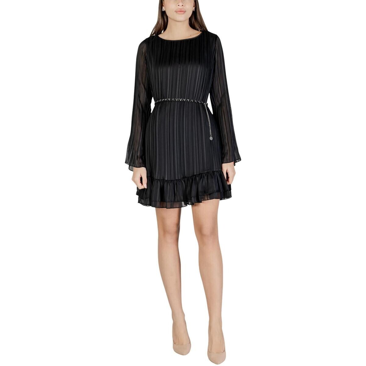 Guess  LS ILENIA PLEAT DRESS W6RK37 WJ712  Černá