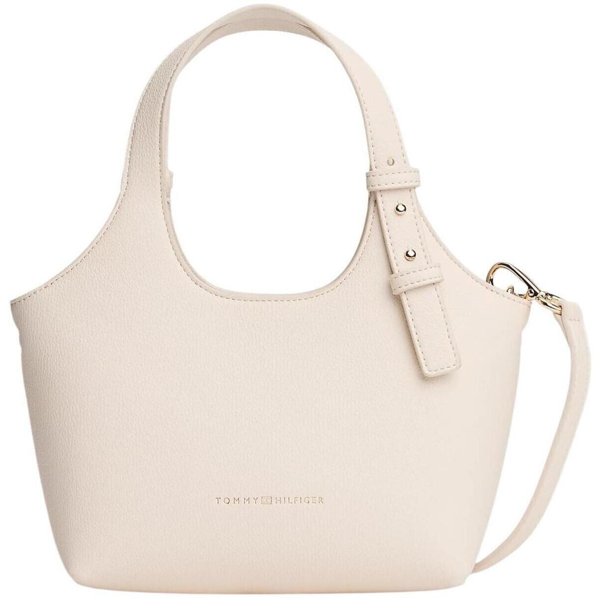 Tommy Hilfiger  TH LOGO MINI TOTE AW0AW18281  Bílá