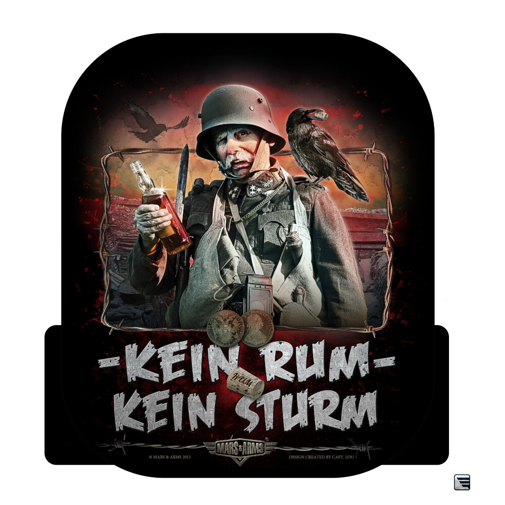 Samolepka Kein Rum Kein Sturm - barevná