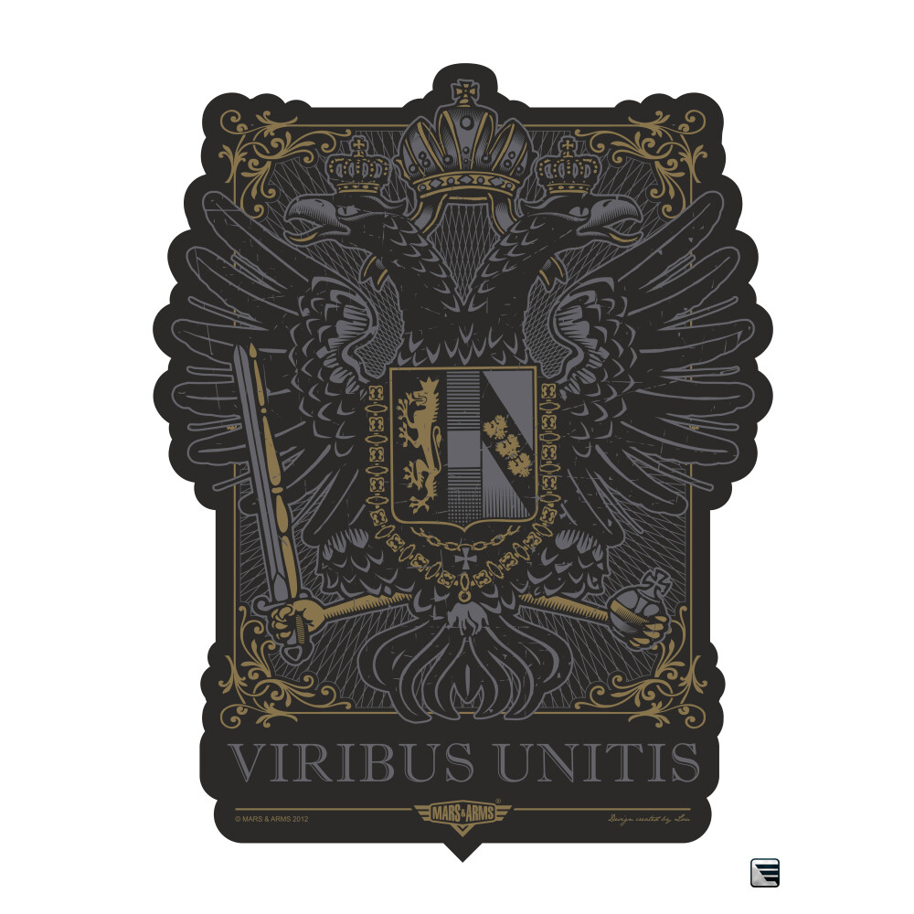 Samolepka Viribus Unitis - barevná