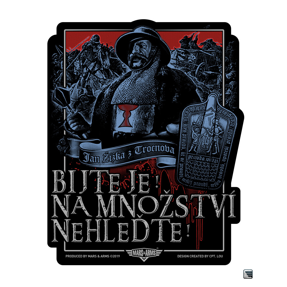 Samolepka Žižka Bijte je - barevná