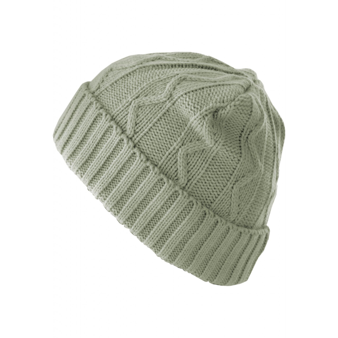 Čepice zimní MSTRDS Beanie Cable Flap - šedá