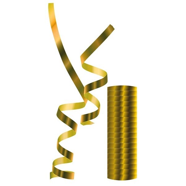 Serpentýny metalické zlaté 1 ks