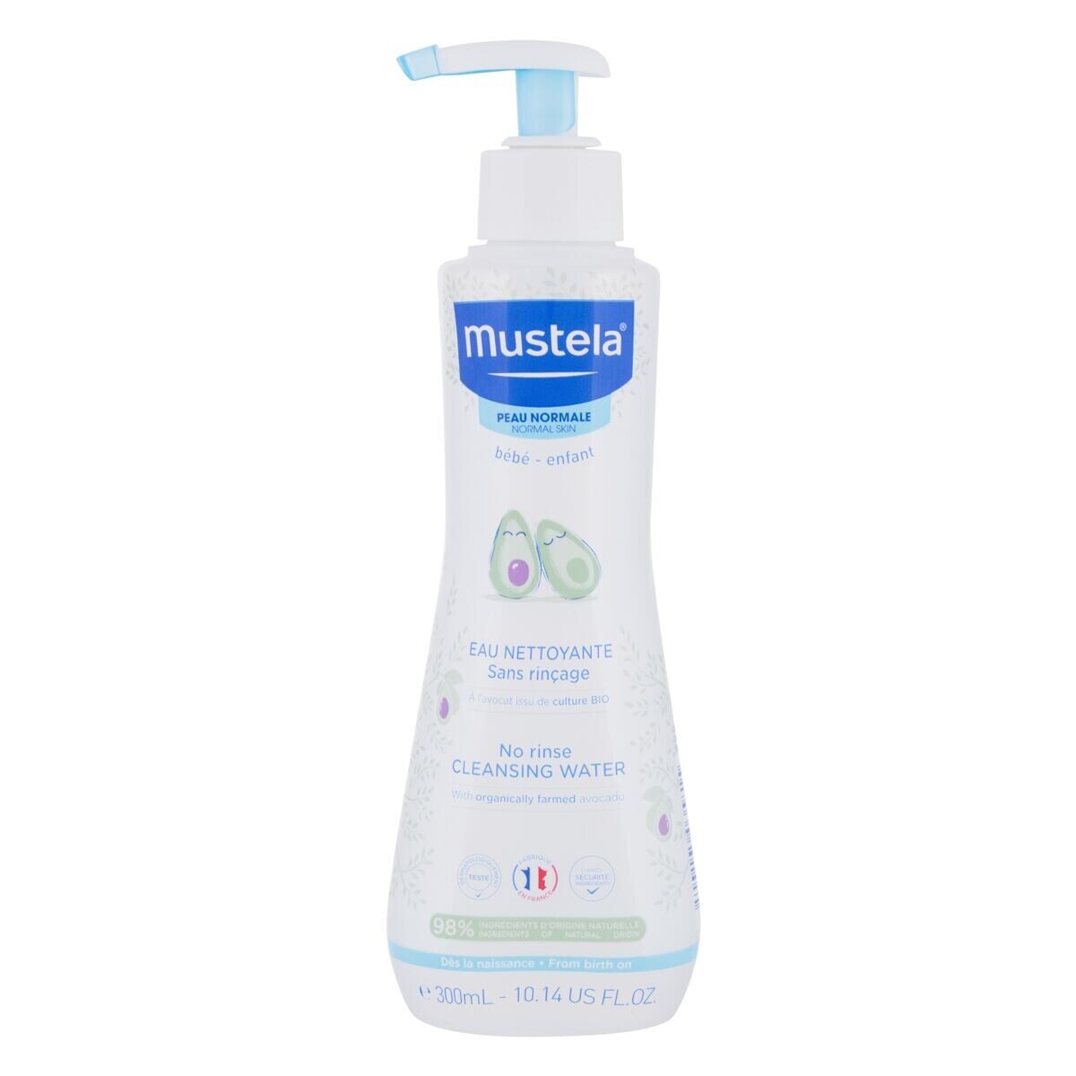 Mustela Bébé Cleansing Water No-Rinse osvěžující čisticí voda 300 ml pro děti