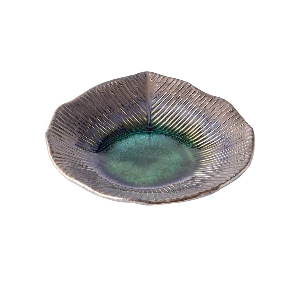 Předkrmový talíř MIDORI 15 cm, zelená, keramika, MIJ