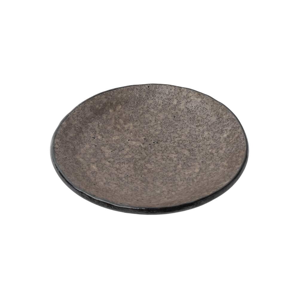 Dezertní talíř EARTH 13 cm, hnědá, keramika, MIJ