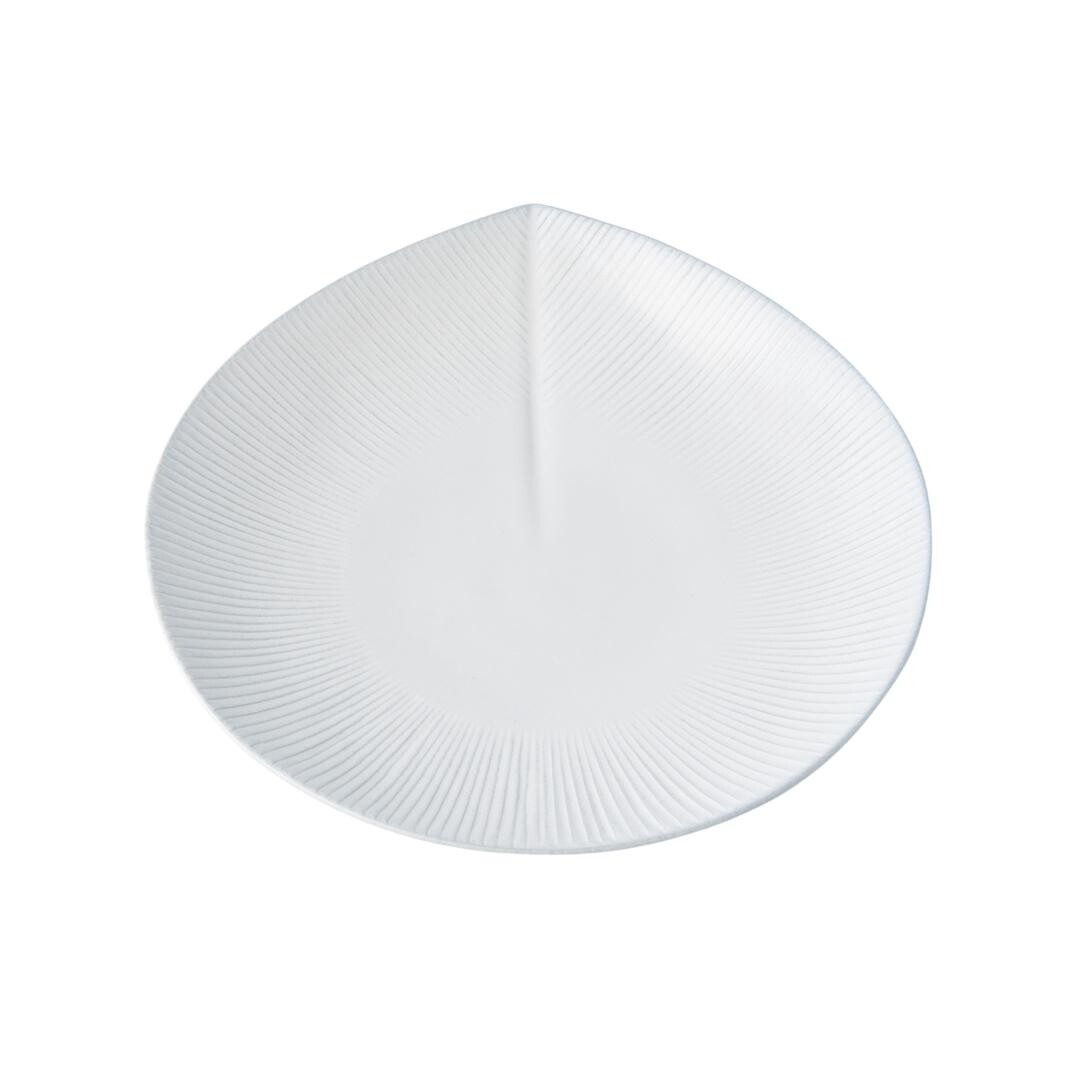 Jídelní talíř SNOW LEAF 25 cm, bílá, keramika, MIJ