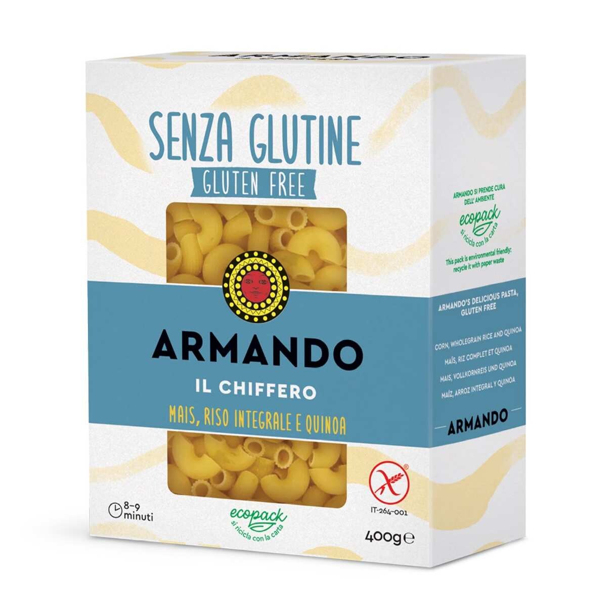 Těstoviny kolínka 400 g, bez lepku, ARMANDO