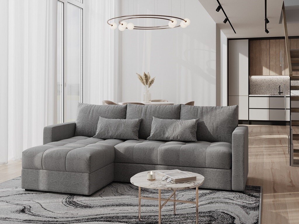 Rohová sedačka ALISTAIR L, světle šedá M90