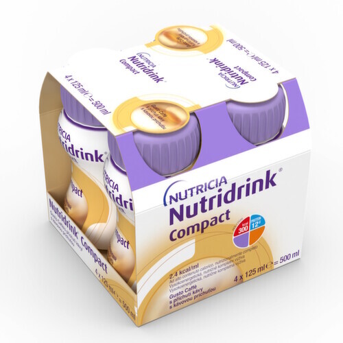 Nutridrink Compact por.sol. Kávová příchuť 4× 125 ml