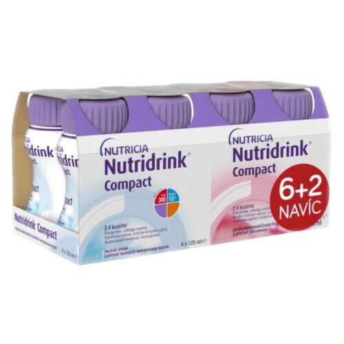 Nutridrink Compact 6+2 (Neutral + Jahoda) 8× 125ml