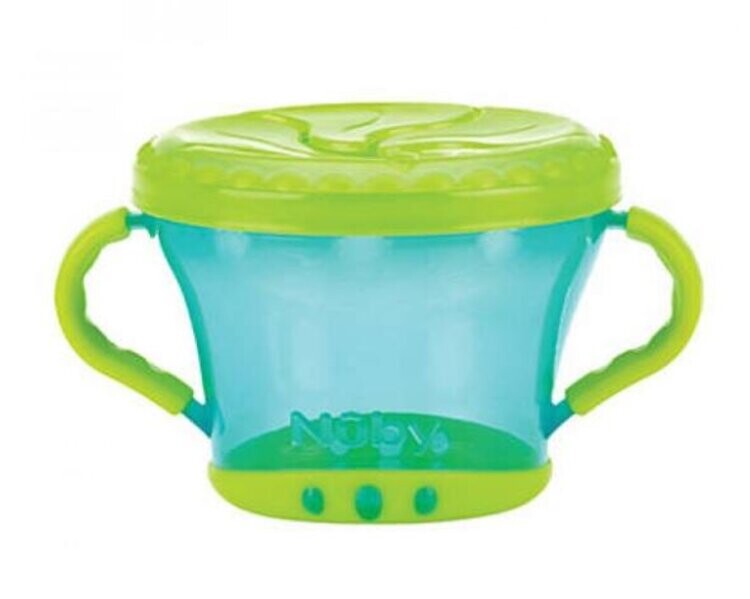 NUBY Miska s oušky na svačinu 12 m+, modrá