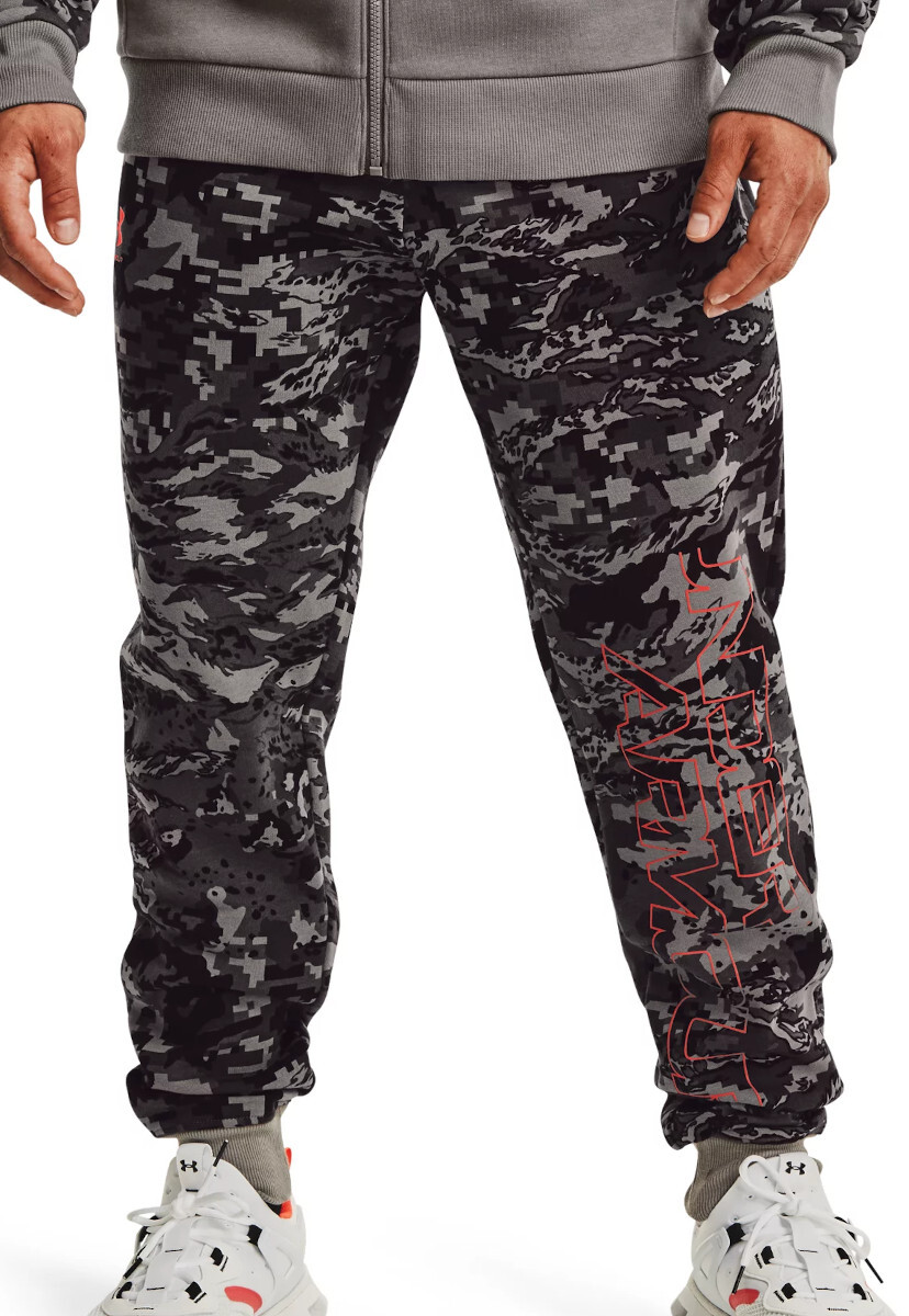 Kalhoty Under Armour UA RIVAL FLC CAMO SCRIPT JGR-GRY