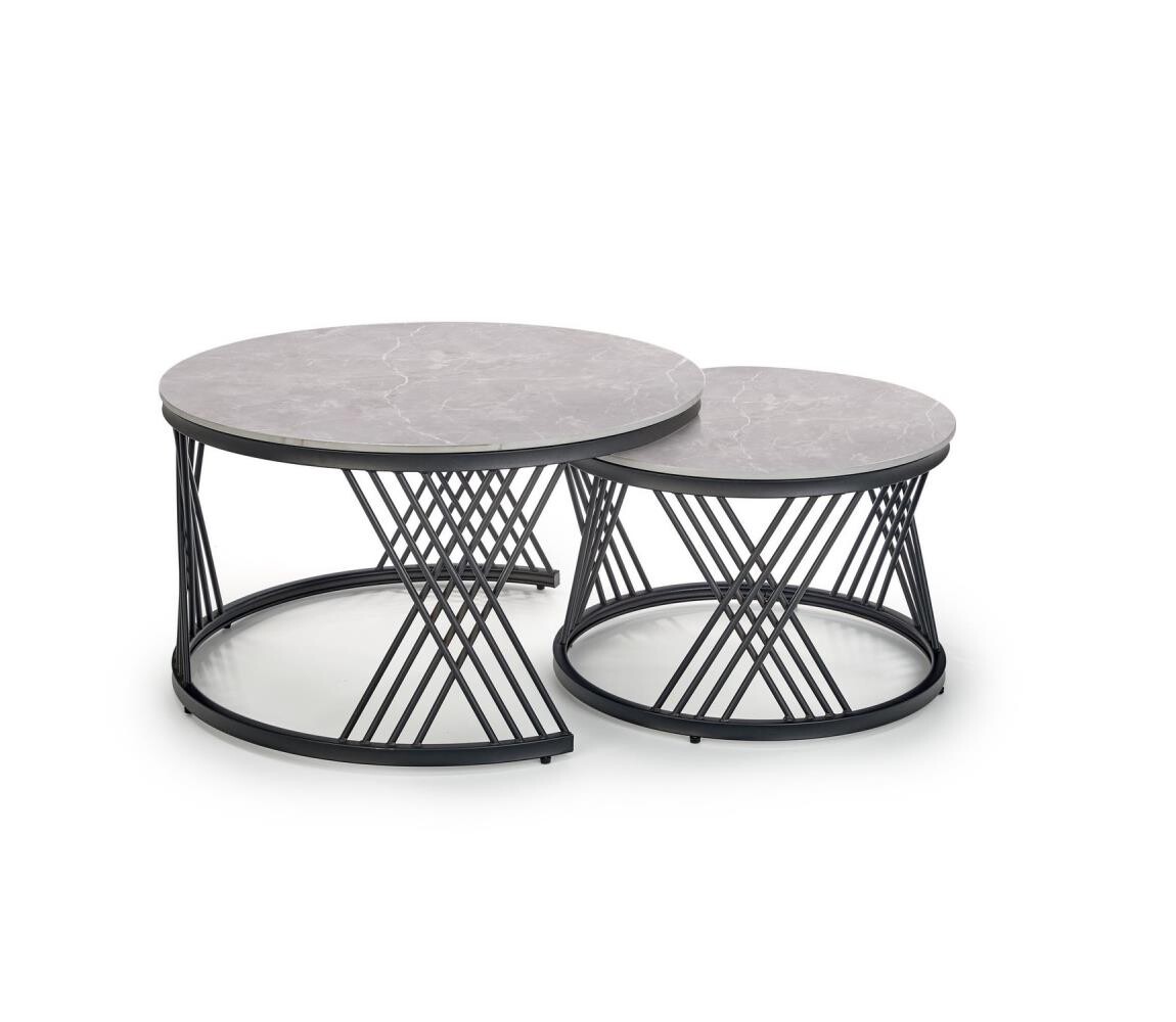 Halmar Sada 2x Konferenční stolek ELEGRA šedá V-CH-FLAMINGO-LAW-POPIEL