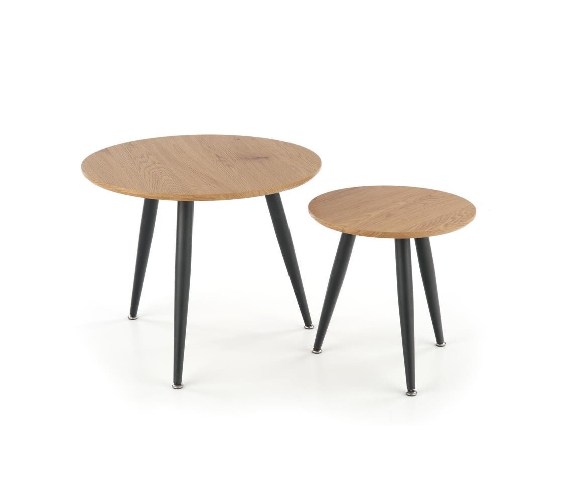 Halmar SADA 2x Konferenční stolek ZENYA dub/černá V-CH-MENTONA_2-LAW