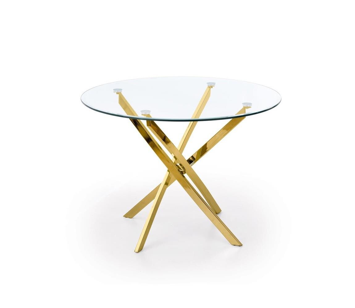 Halmar Jídelní stůl ESTEN čirá/zlatá V-CH-RAYMOND-ST-ZŁOTY