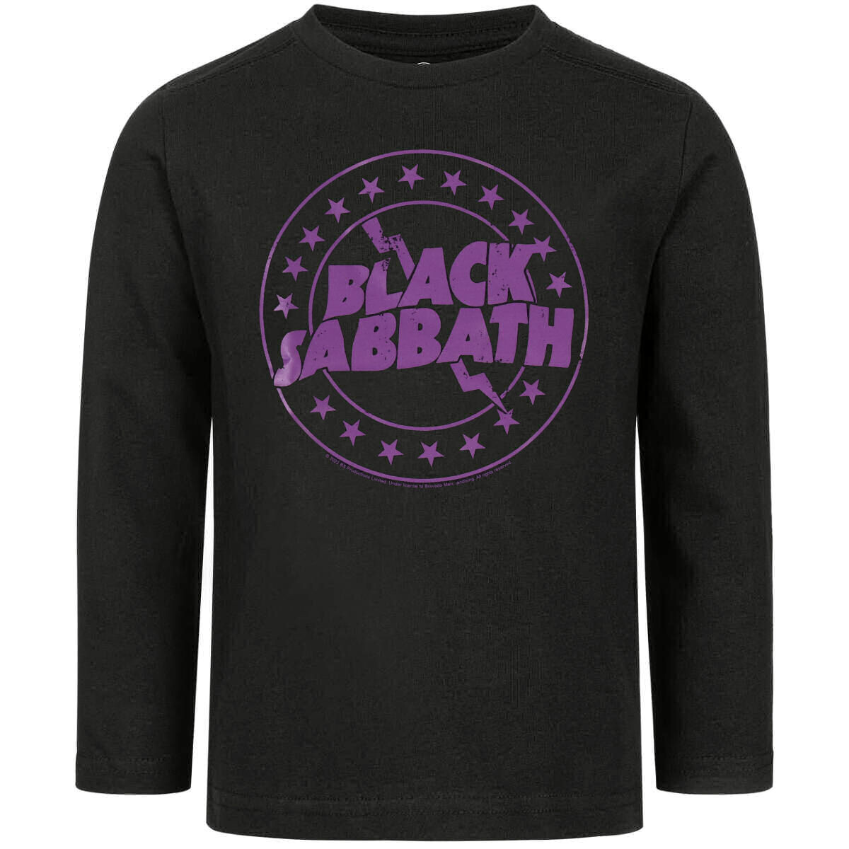 tričko dětské s dlouhým rukávem Black Sabbath - Emblem - Black/Purple - METAL-KIDS 164