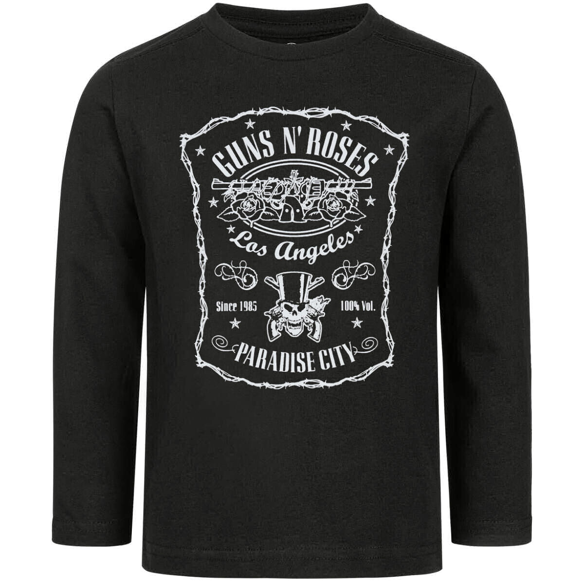 tričko dětské s dlouhým rukávem Guns N' Roses - Paradise City - Black/White - METAL-KIDS 164