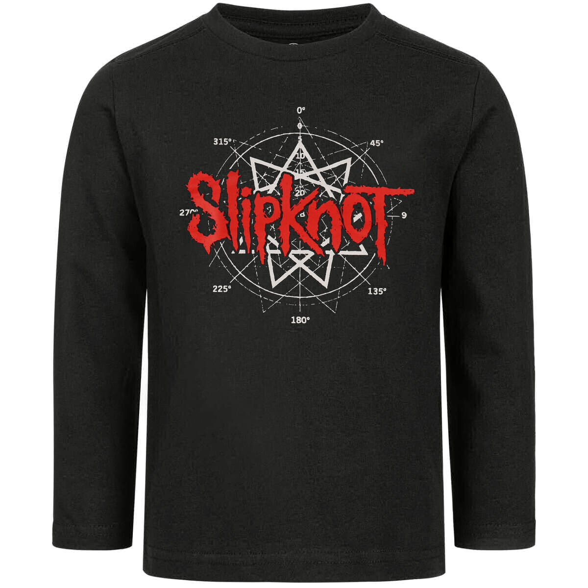 tričko dětské s dlouhým rukávem Slipknot - Star Symbol - Black/Red/White - METAL-KIDS 164