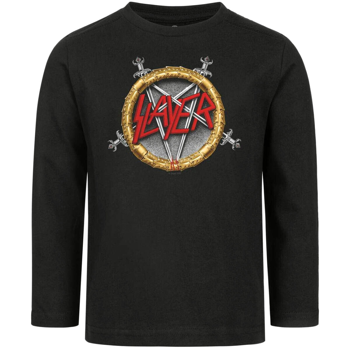 tričko dětské s dlouhým rukávem Slayer - Pentagram - Black - METAL-KIDS 164