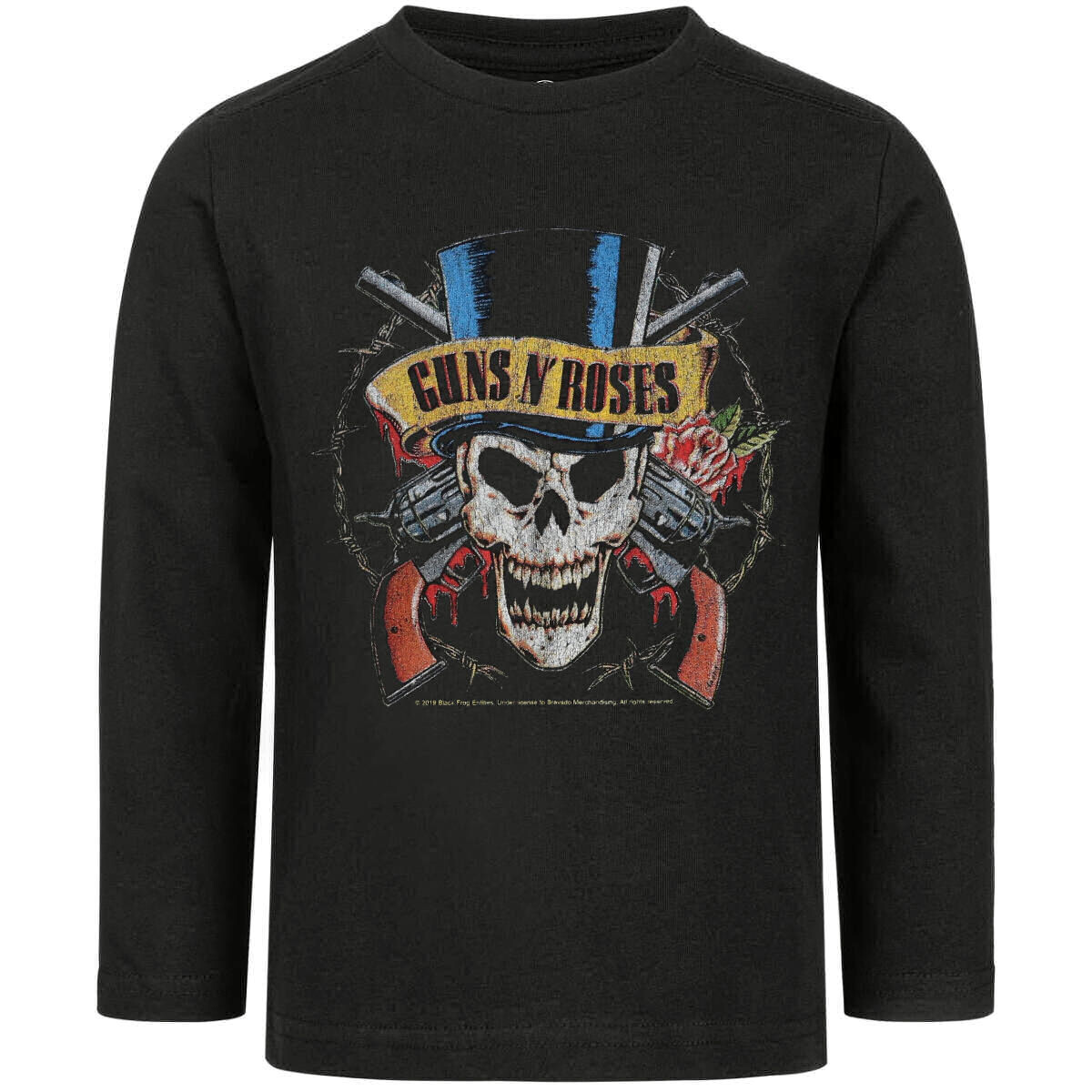 tričko dětské s dlouhým rukávem Guns N' Roses - TopHat - Black - METAL-KIDS 164