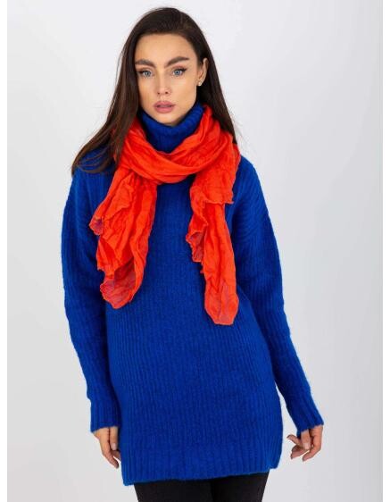 Dámský šátek s vlnitým lemováním EMILIA tmavě oranžová