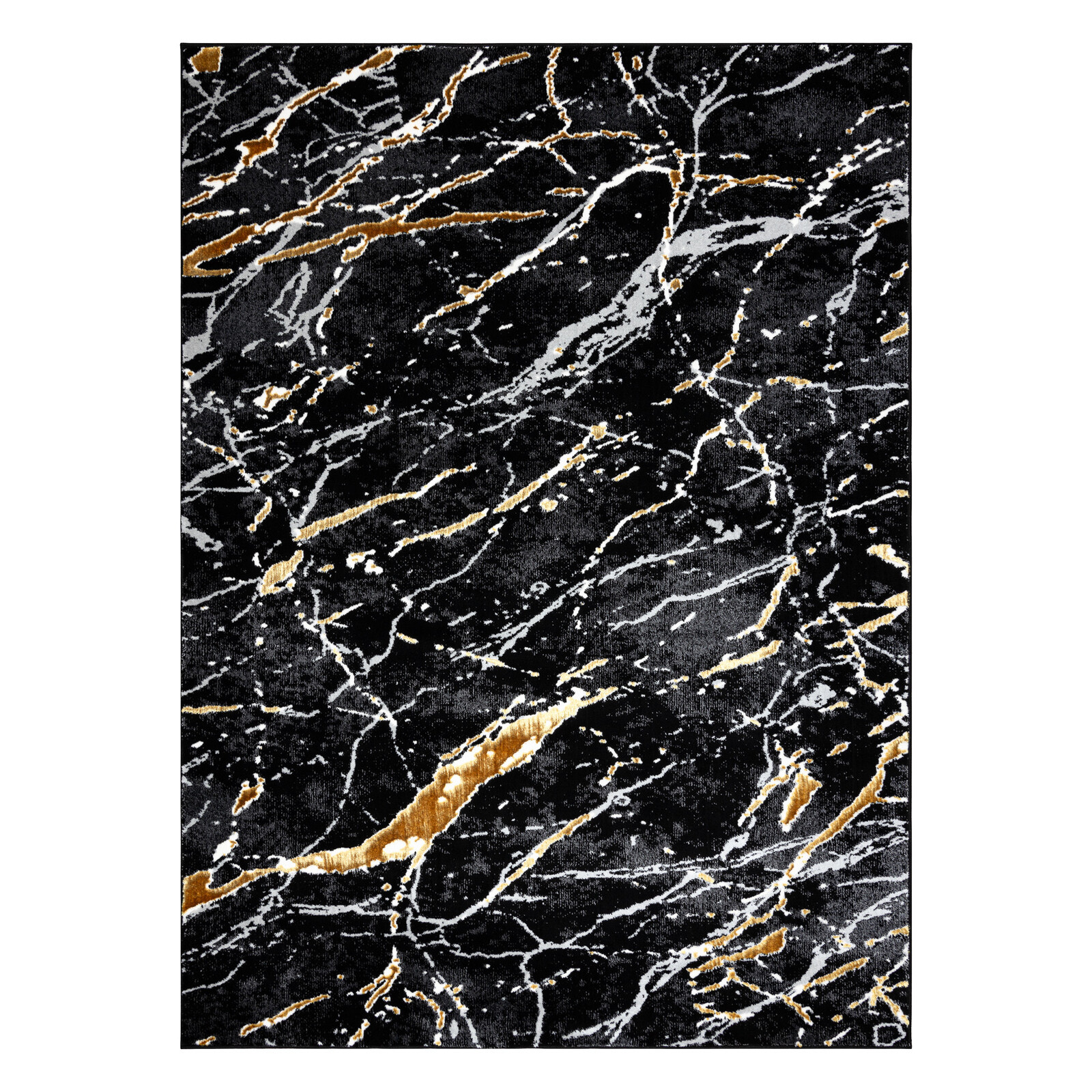 Kusový koberec Allure 1963 black/gold, 80x150, žlutá, kancelář, Dywany Łuszczów