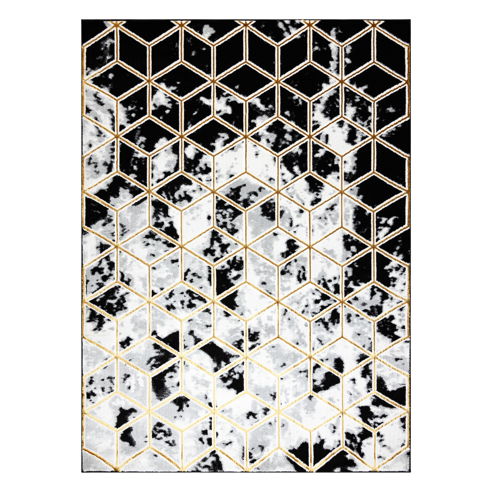 Kusový koberec Allure 1966 black/gold, 80x150, žlutá, kancelář, Dywany Łuszczów