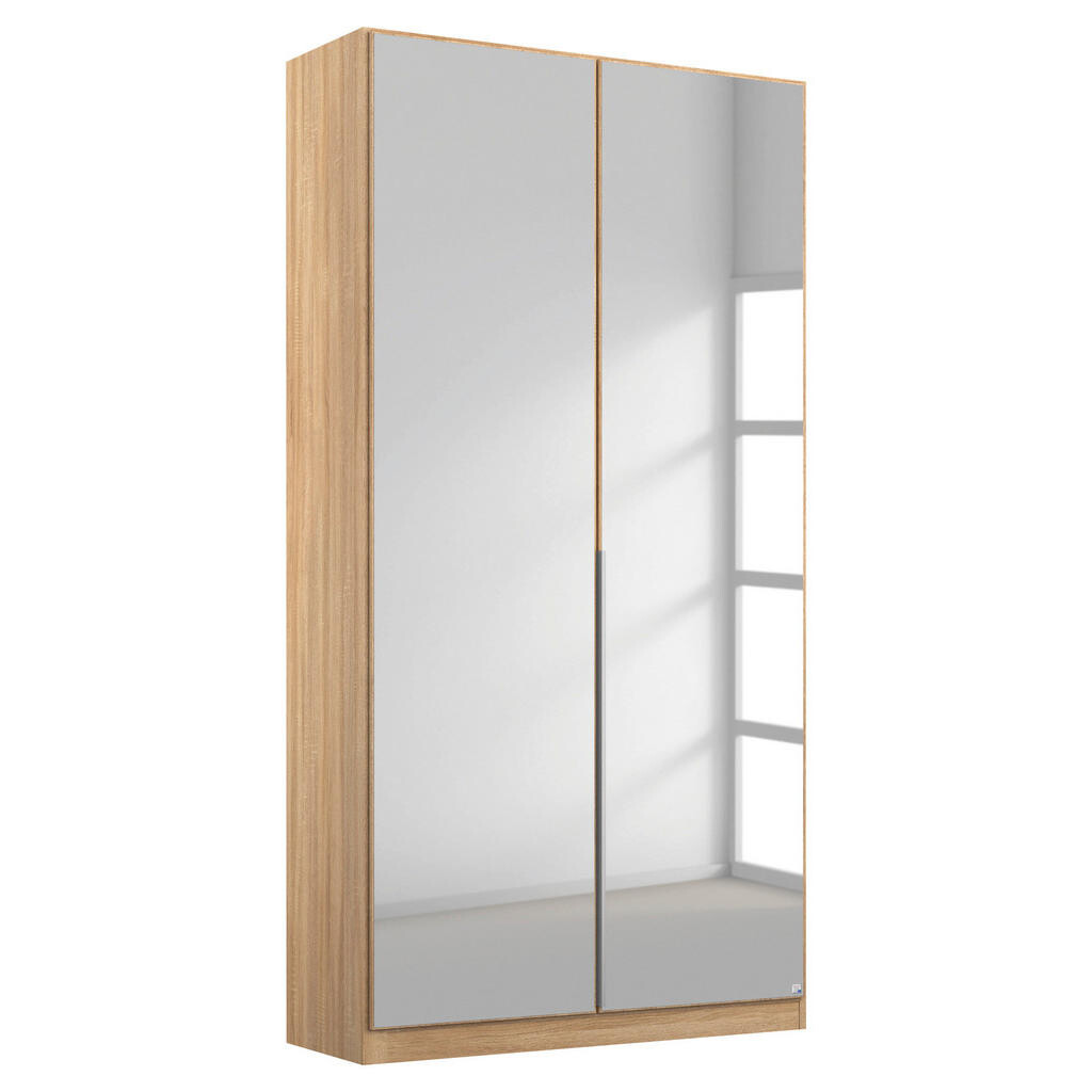 Rauch Möbel ŠATNÍ SKŘÍŇ S OTOČNÝMI DVEŘMI, barvy stříbra, Sonoma dub, 91/229/54 cm