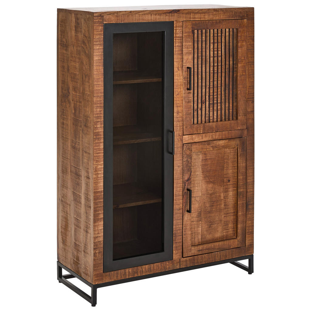 Landscape VITRÍNA, mangové dřevo, přírodní barvy, 90/142/40 cm