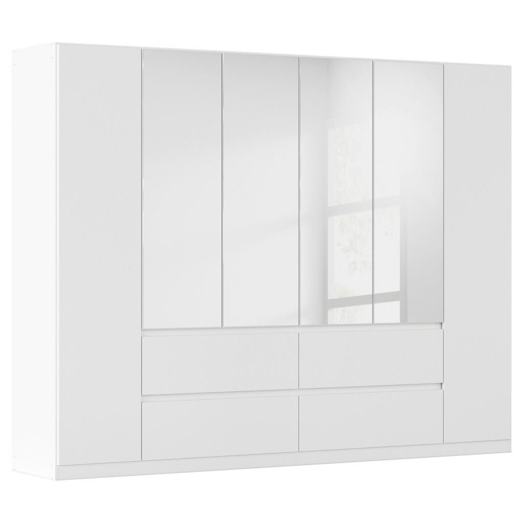 Rauch Möbel ŠATNÍ SKŘÍŇ S OTOČNÝMI DVEŘMI, barvy stříbra, bílá, 271/210/54 cm