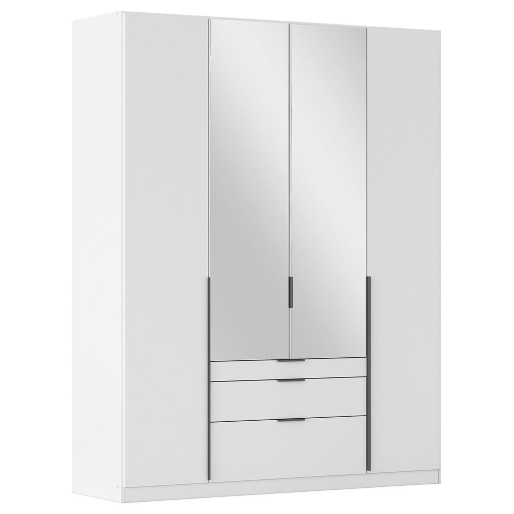 Rauch Möbel ŠATNÍ SKŘÍŇ S OTOČNÝMI DVEŘMI, barvy stříbra, bílá, tmavě šedá, 181/229/54 cm